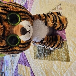 Adorable Plush Tiger with Green Eyes